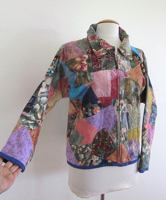 Patchwork jacket / vintage patchwork jacket / qui… - image 2