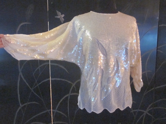 Vintage Beaded Blouse / fits S-M / Vintage Beaded