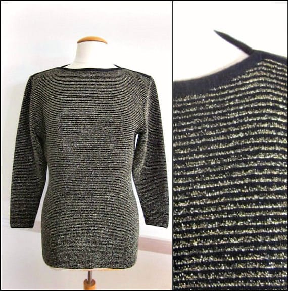 Krizia Sweater / Vintage Krizia Sweater / Gold St… - image 1