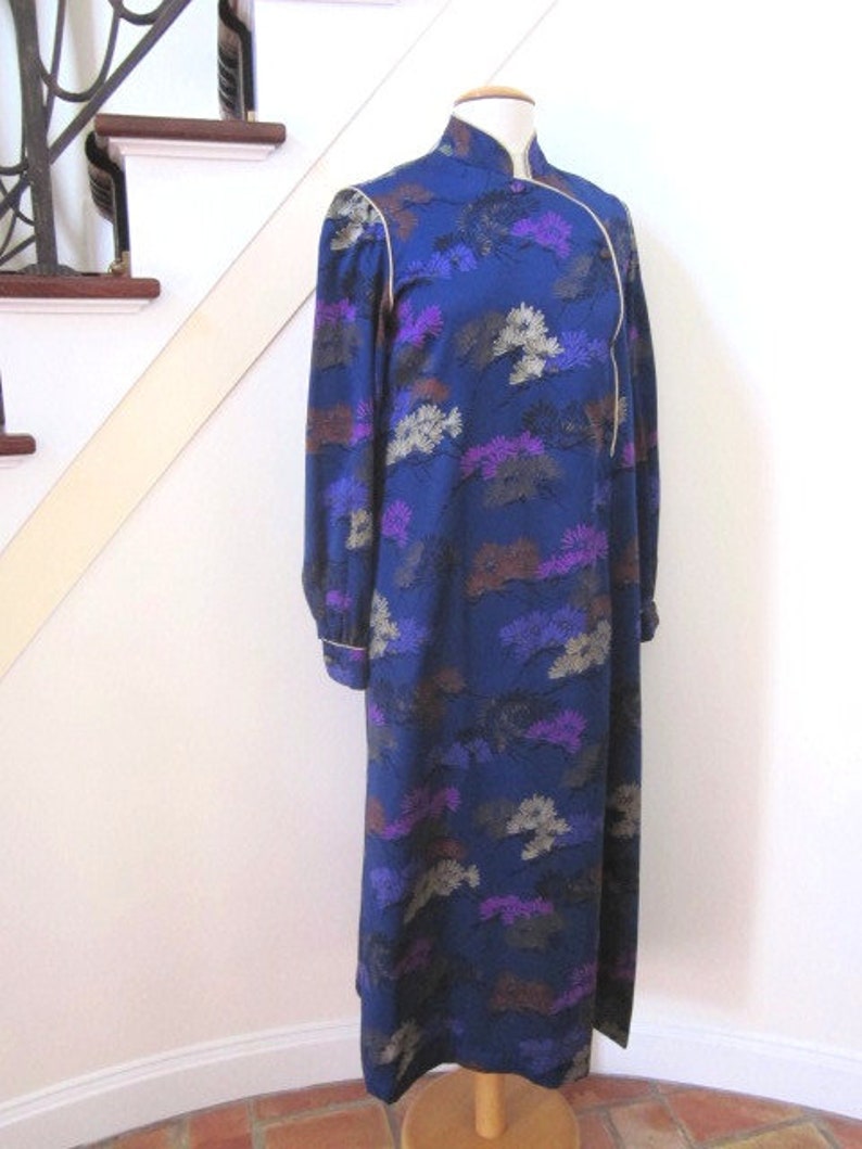 Christian Dior Caftan / Vintage Christian Dior Gown / Christian Dior Lounge Wear / fits S-M / 70s Christian Dior Lounge Gown image 5