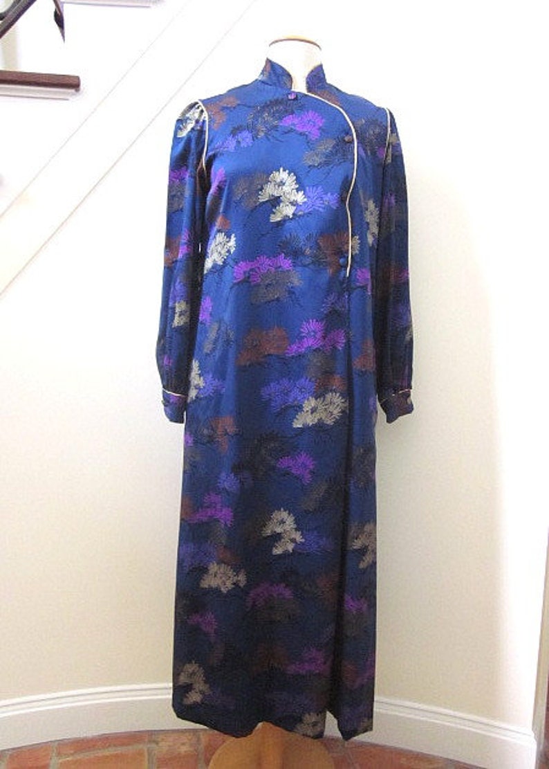 Christian Dior Caftan / Vintage Christian Dior Gown / Christian Dior Lounge Wear / fits S-M / 70s Christian Dior Lounge Gown image 2