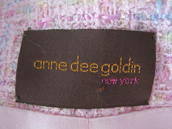 Anne Dee Goldin Tweed jacket / fits M / Pink Twee… - image 10