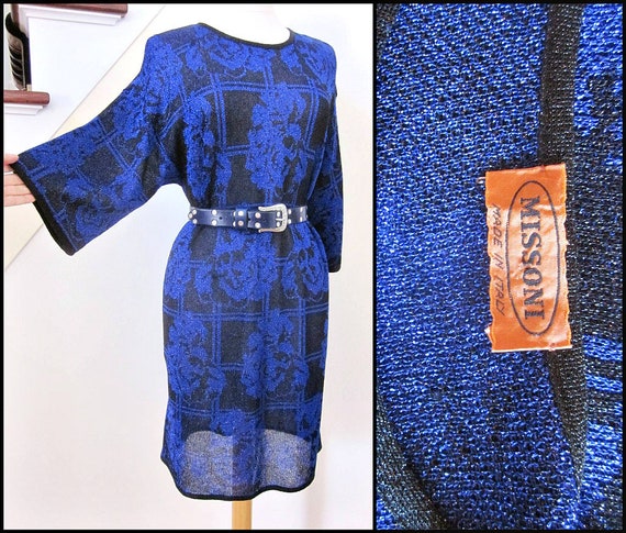 Vintage Missoni Dress / 80s Lurex Metallic Misson… - image 1