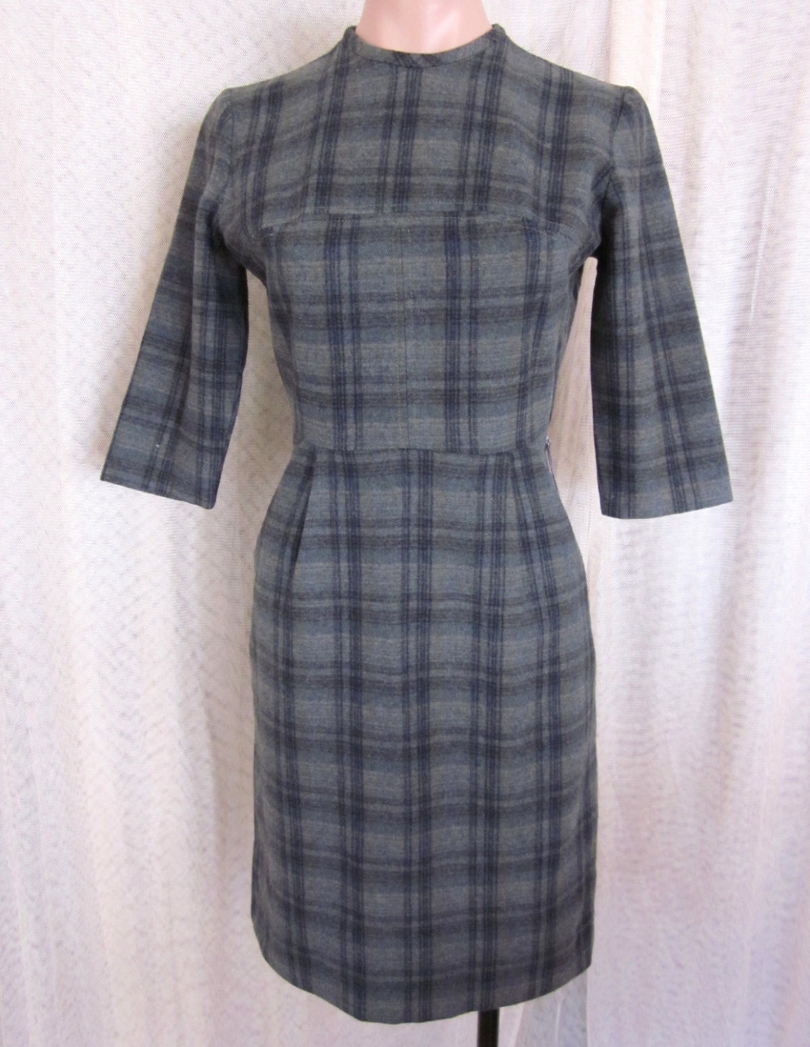 1950s Stained Glass Plaid Dress | XS/S