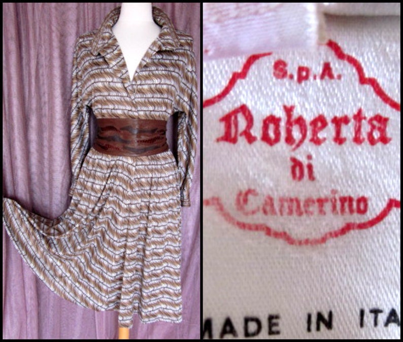 Roberta di Camerino dress / vintage Roberta di Camerino / 70s Roberta di Camerino dress / fits M image 1
