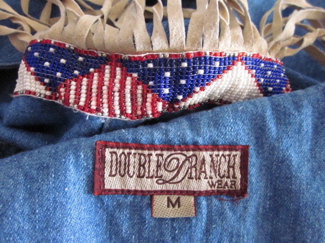 Double D Ranch Wear Jacket // Fits M // Beaded Fringed - Etsy