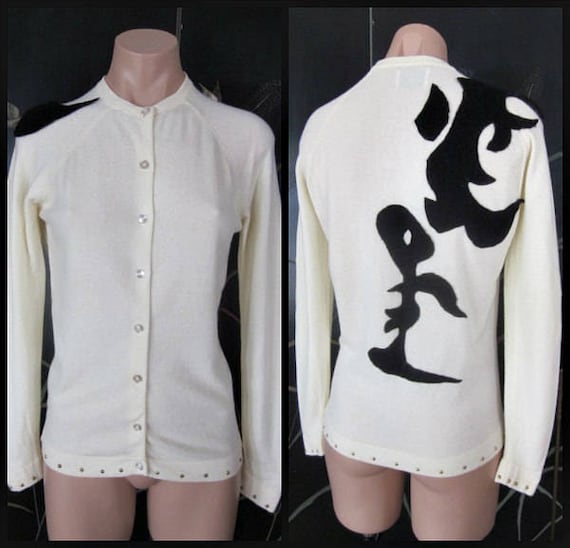 50s Cashmere Cardigan / 50s Cashmere Sweater / App