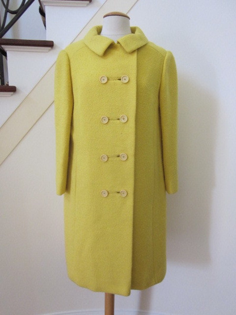 Originala Coat / Vintage Yellow Coat / Fits M / Martha Palm - Etsy