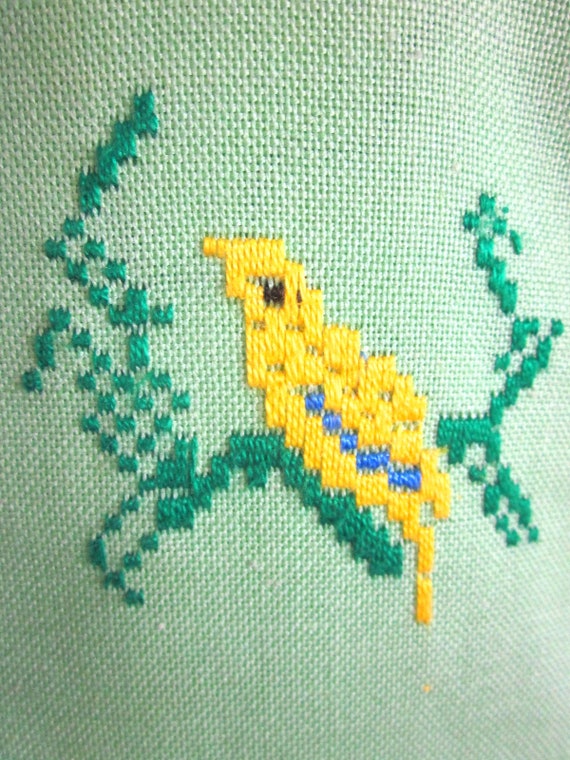 Embroidered Caftan / Vintage Caftan / Bird Embroi… - image 7