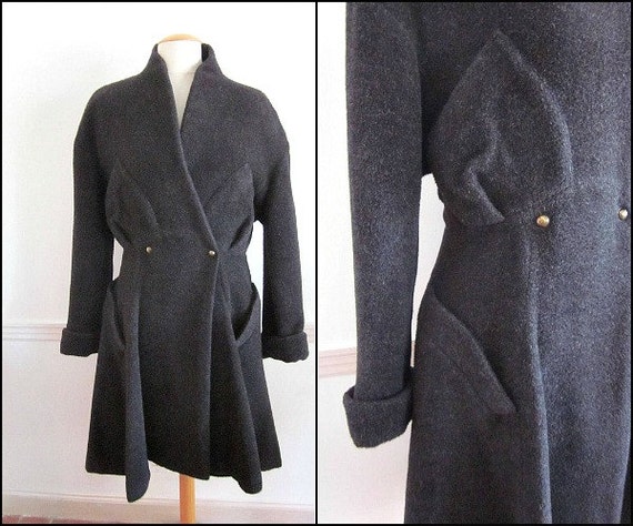 THIERRY MUGLER Alpaca Coat / vintage 80s Thierry M