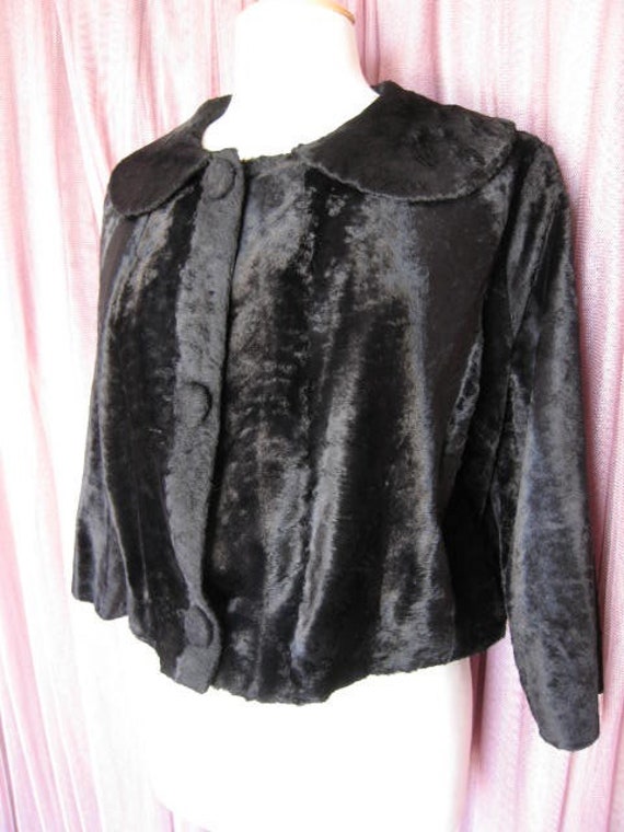 50s velvet jacket / fits M / 1950s velvet jacket … - image 2