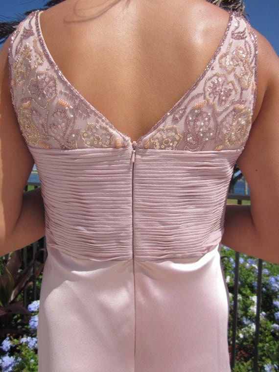 Chris Kole Lilac Dress / Pink Beaded Dress / Lila… - image 8