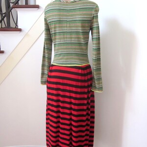 Alley Cat by Betsey Johnson / fits M / 70s Alley Cat Dress / Rare Vintage Alley Cat by Betsey Johnson Dress / Mod Striped Dress image 9