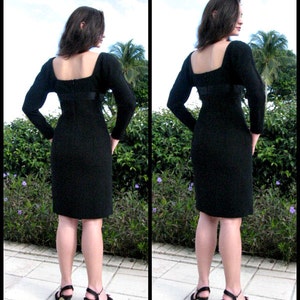 CAROLYNE ROEHM Dress / fits xs-s / Vintage Carolyne Roehm Dress / 80s Couture Dress / Vintage LBD / Carolyne Roehm Little Black Dress image 4