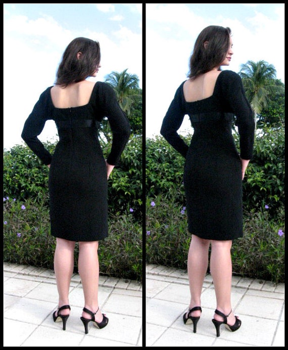 Vintage Carolyne Roehm Little Black Dress: 80s Co… - image 4