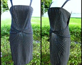 1950s Beaded Wool Crepe Dress: Vintage Zakelines Brides Cocktail Sheath