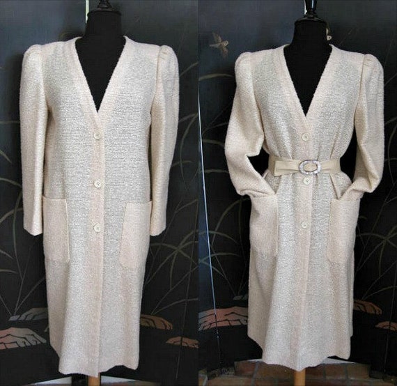 Agnona Coat / Vintage Italian Coat / Silk Knit Coa
