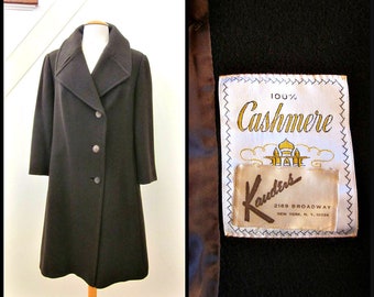 Brown Cashmere Coat / Kauders New York vintage cashmere coat / Fits S-M / 60s brown cashmere coat / vintage brown cashmere coat