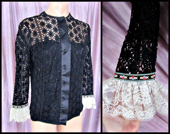 Vintage Hauser Modell Lace Blouse / fits XS-S / 50