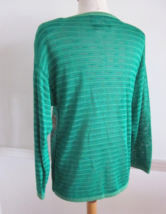 OLEG CASSINI Knit Couture Sweater / vintage 80s 1… - image 4