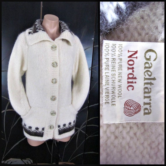 Gaeltarra Nordic Sweater / Fits XS-S / Vintage Iri