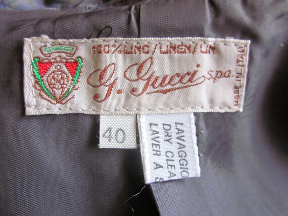 Gucci Linen Blazer / fits S  IT 40 / Vintage Gucc… - image 10