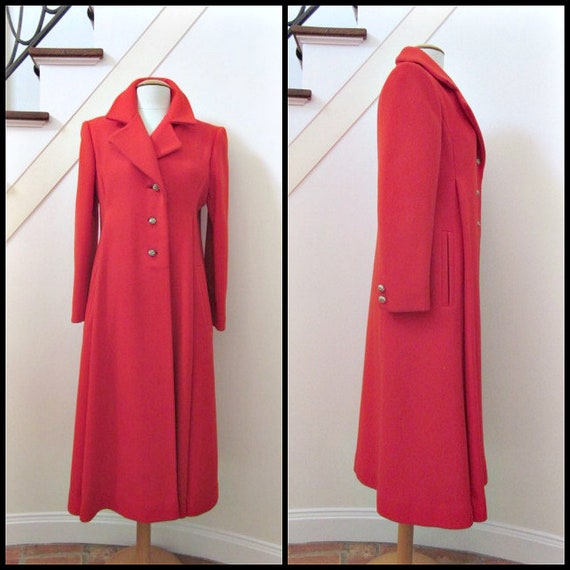 Red coat / 70s Red Coat / Mod Red Coat / Vintage R