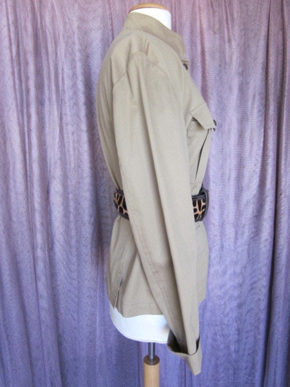 Portara Safari Jacket / fits M / Vintage Safari J… - image 8