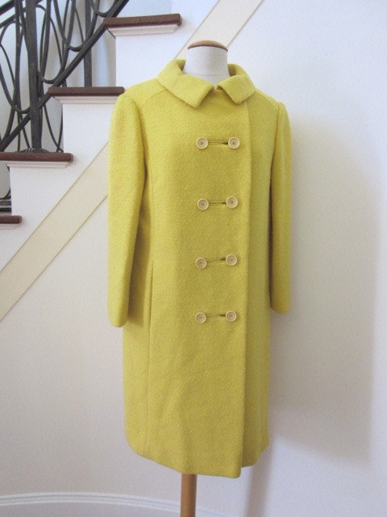 Originala Coat / Vintage Yellow Coat / Fits M / Martha Palm - Etsy