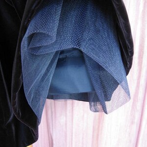 Vintage Scaasi Blue Velvet Dress: Couture Boutique, Fits S/M bild 9