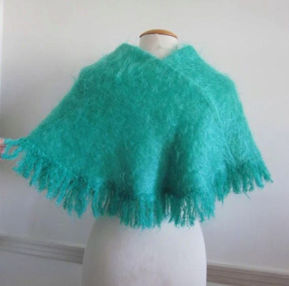 Highland Home Industries / handwoven Mohair Cape /