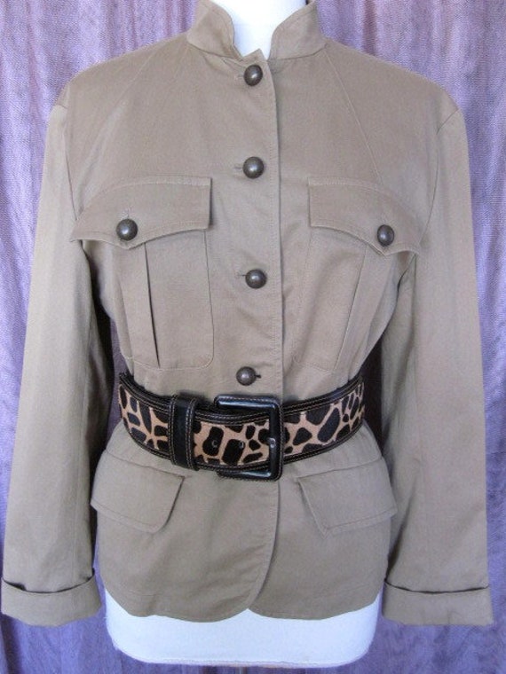 Portara Safari Jacket / fits M / Vintage Safari J… - image 2