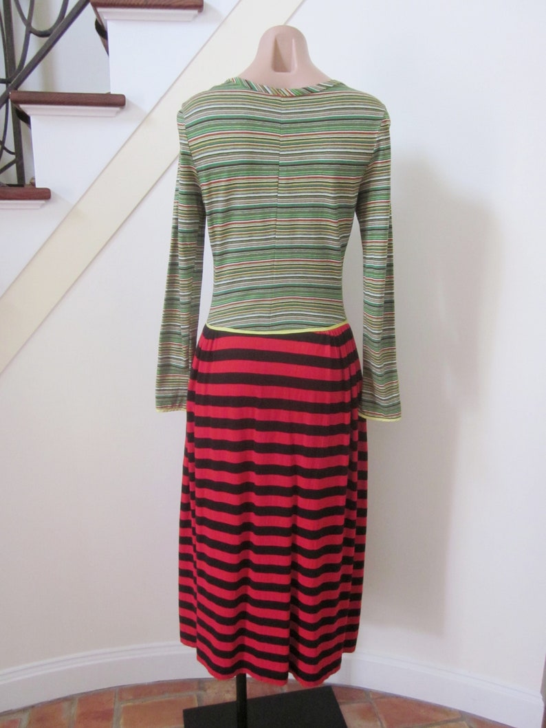 Alley Cat by Betsey Johnson / fits M / 70s Alley Cat Dress / Rare Vintage Alley Cat by Betsey Johnson Dress / Mod Striped Dress image 8