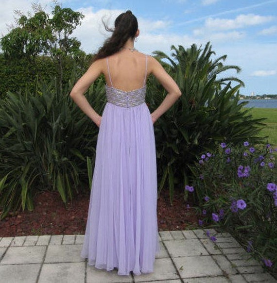 Victoria Royal Gown / Vintage Lavender Gown / Sil… - image 7