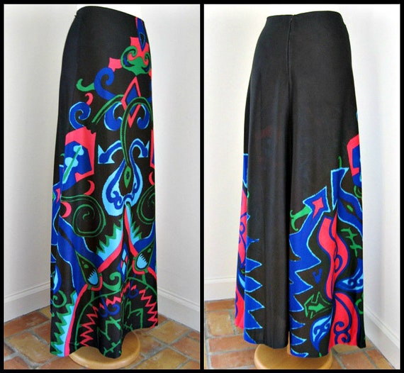 60s Silk Knit Maxi Skirt and tunic top Set / Mod … - image 6