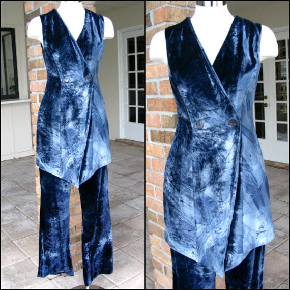 Portara Velvet Pant Set / Vintage Velvet Pants Sui