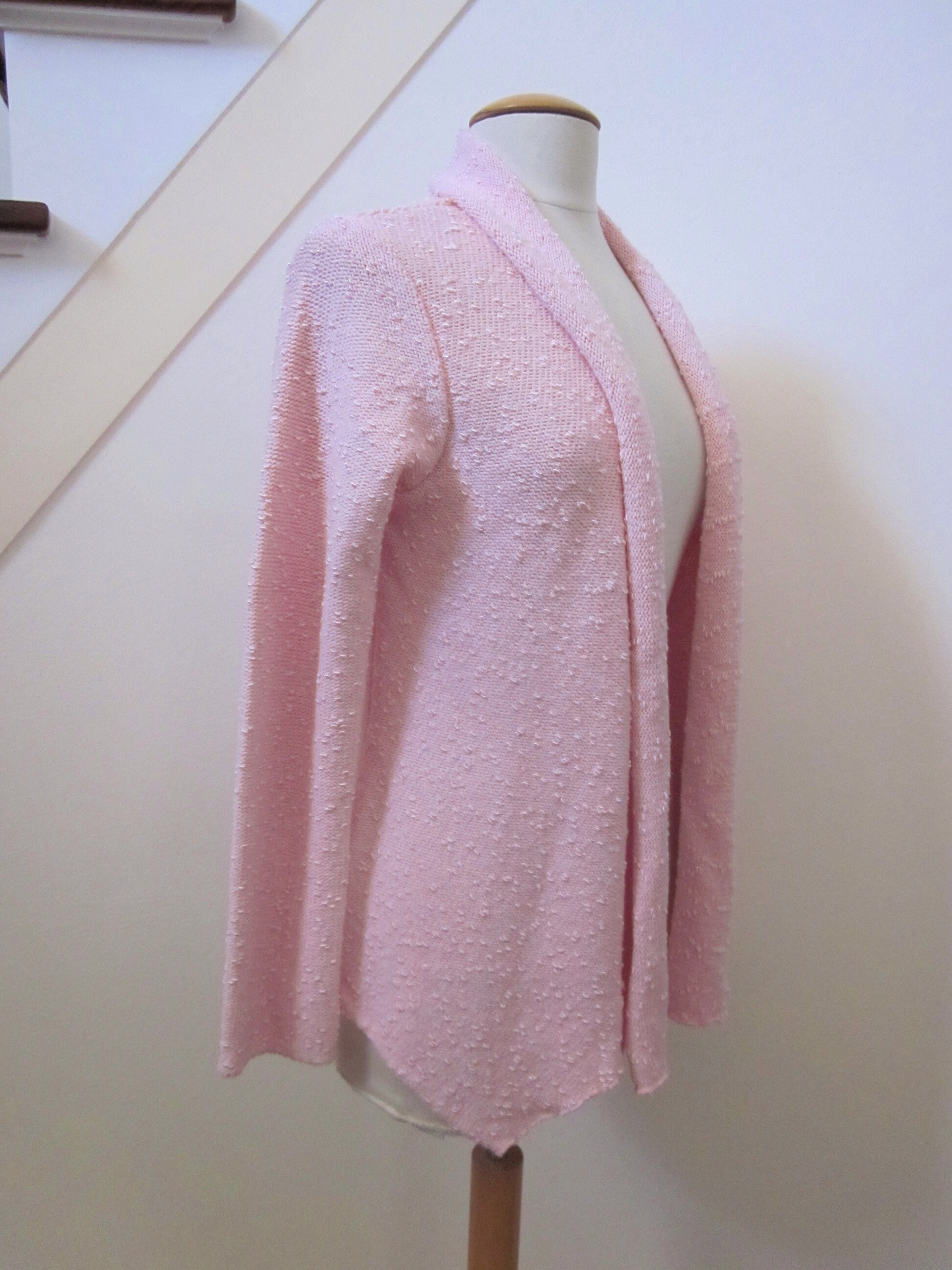 Willow Sweater / Pink Cardigan Sweater / fits S-M / Heavyweight Pink ...