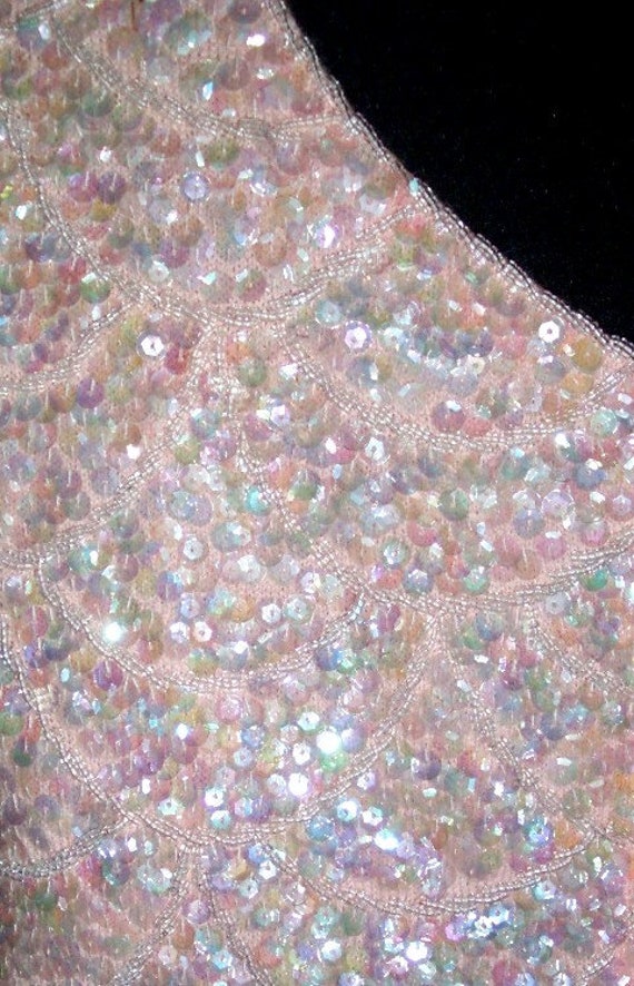 Pink Sequin Top / Vintage Pink Sequin Sweater / 5… - image 8