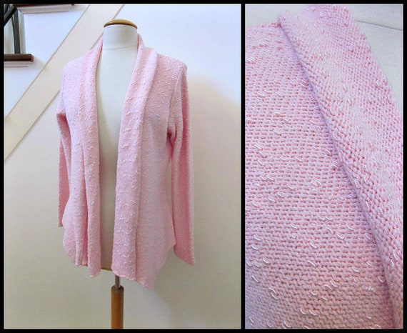 Willow Sweater / Pink Cardigan Sweater / fits S-M… - image 1