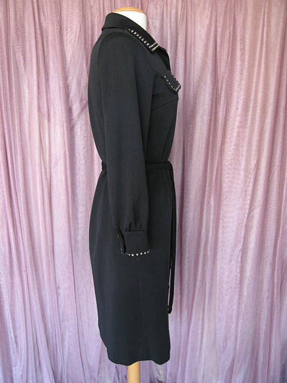 Mod Dress / 70s Mod Black Dress / Andrea Gayle Vi… - image 6