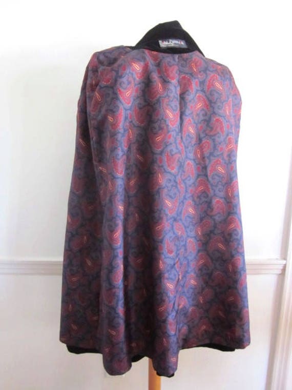 Vintage Velvet Cape / Black Velvet Cape / Alorna … - image 9