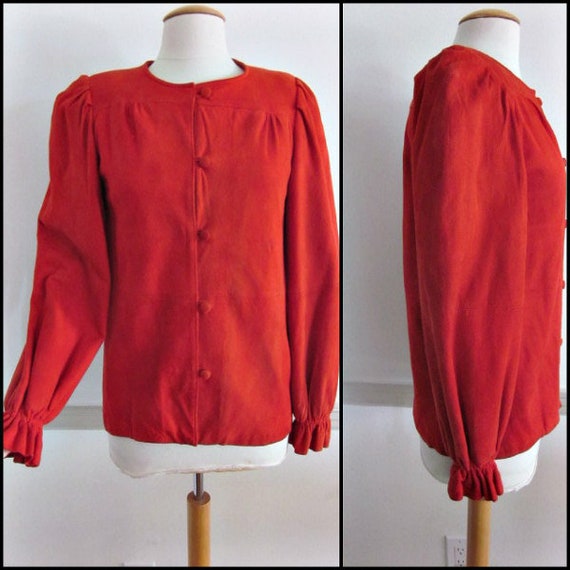 West Bay Suede jacket / Red Suede Jacket / Red Sue