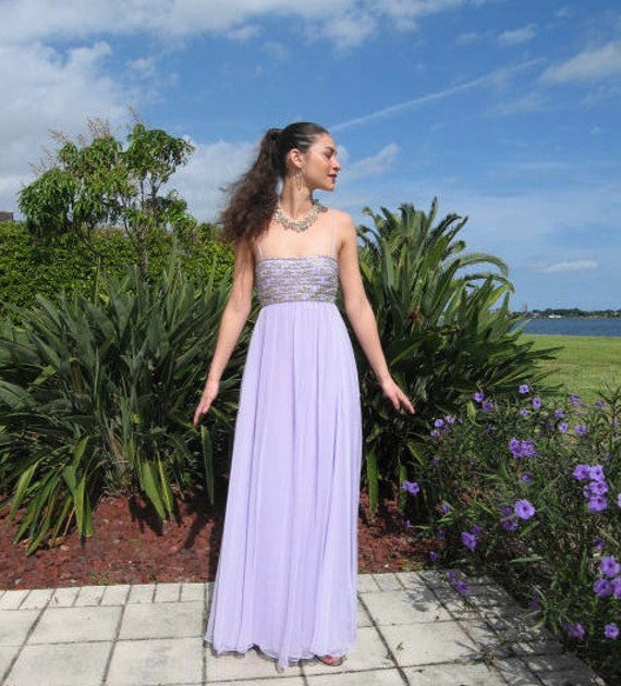 Victoria Royal Gown / Vintage Lavender Gown / Sil… - image 3