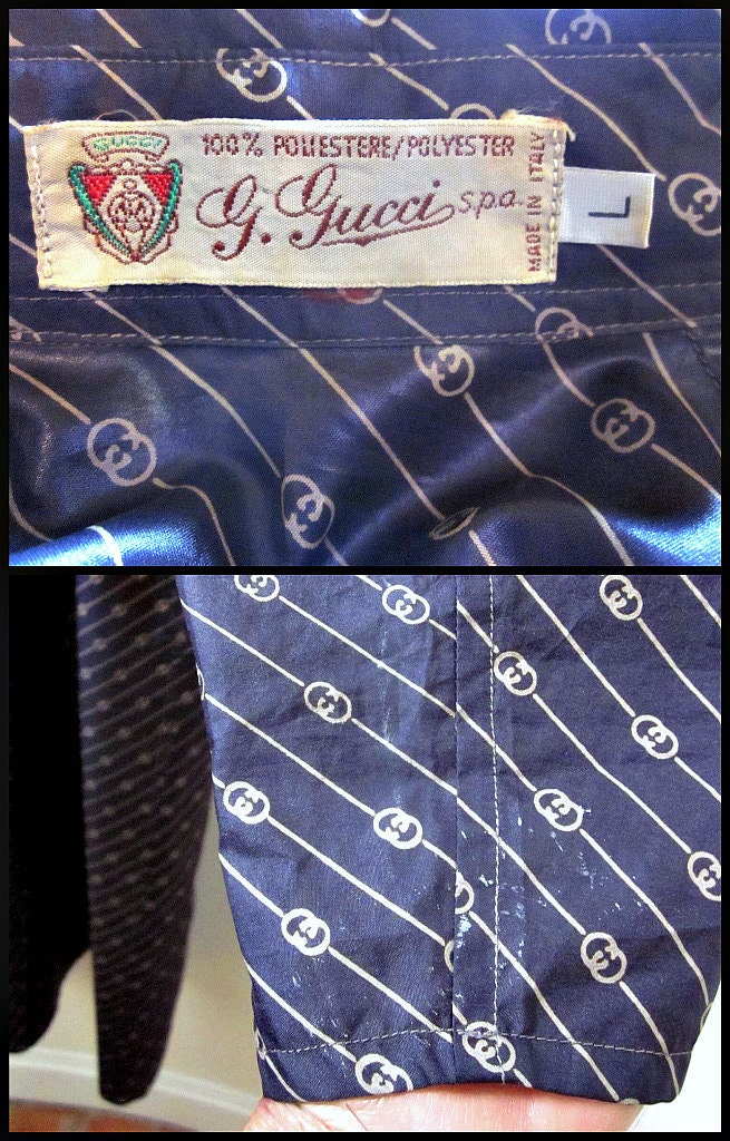 Vintage Gucci Coat / Men's Womens Gucci Logo Coat / Fits L-XL