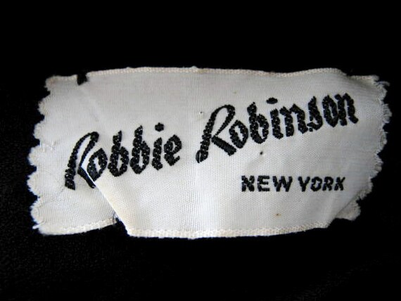Robbie Robinson Dress / 1940s Black Dress / 40s d… - image 10