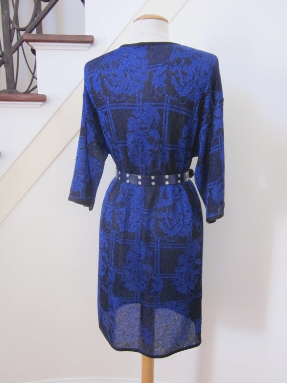 Vintage Missoni Dress / 80s Lurex Metallic Misson… - image 6