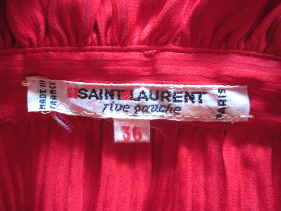 YSL Red Blouse / Vintage Saint Laurent Blouse / Y… - image 10