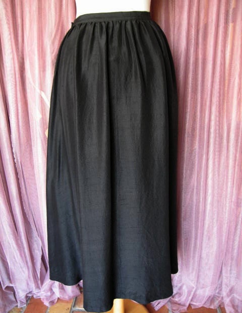 ISAAC MIZRAHI Black Silk Skirt / Sz 4 Small / Mizrahi Designer - Etsy