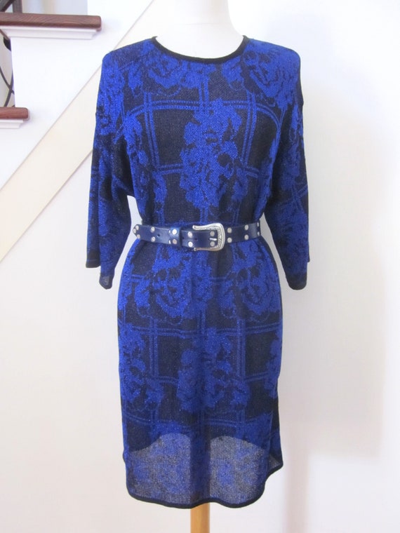 Vintage Missoni Dress / 80s Lurex Metallic Misson… - image 2