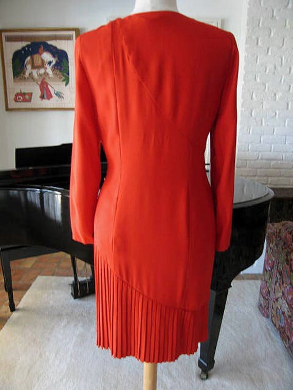 BILL BLASS Red Dress / Vintage Bill Blass Dress /… - image 4
